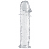 Гладкая прозрачная насадка с усиками под головкой - 12,5 см. - Toyfa Basic - в Прокопьевске купить с доставкой