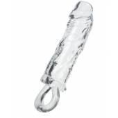 Прозрачная насадка с петлёй для фиксации - 14 см. - ToyFa - в Прокопьевске купить с доставкой