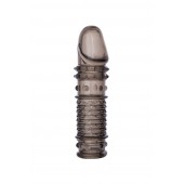 Дымчатая закрытая насадка ToyFa XLover с чешуйками и пупырышками - 13,5 см. - ToyFa - в Прокопьевске купить с доставкой