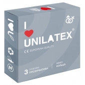 Презервативы с рёбрами Unilatex Ribbed - 3 шт. - Unilatex - купить с доставкой в Прокопьевске