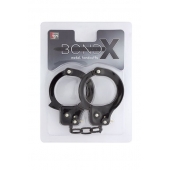 Чёрные наручники из листового металла BONDX METAL CUFFS BLACK - Dream Toys - купить с доставкой в Прокопьевске