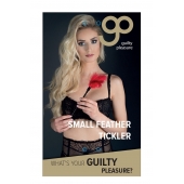 Пластиковая метелочка с красными пёрышками Small Feather Tickler - 32 см. - Blush Novelties - купить с доставкой в Прокопьевске