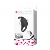 Чёрное эрекционное кольцо с вибрацией Rabbit Vibrator - Baile - в Прокопьевске купить с доставкой