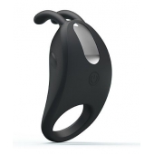 Чёрное эрекционное кольцо с вибрацией Rabbit Vibrator - Baile - в Прокопьевске купить с доставкой