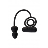 Чёрное эрекционное кольцо с вибропулькой и анальным хвостом - Erotist Adult Toys - в Прокопьевске купить с доставкой
