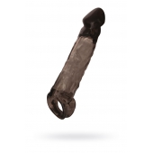 Чёрная насадка на пенис Tс подхватом - 19,5 см. - ToyFa - в Прокопьевске купить с доставкой