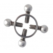 Серебристые зажимы для сосков на винтах - ToyFa - купить с доставкой в Прокопьевске