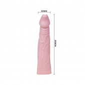 Телесная насадка с вибрацией Sex Expert - 18 см. - Sex Expert - в Прокопьевске купить с доставкой