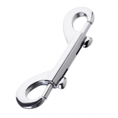 Серебристый двухсторонний карабин TOYFA Metal - ToyFa - купить с доставкой в Прокопьевске