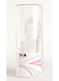 Прозрачная гелевая насадка с клиторальным отростком - 13 см. - Toyfa Basic - в Прокопьевске купить с доставкой