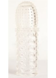 Прозрачная закрытая гелевая насадка - 13,5 см. - Toyfa Basic - в Прокопьевске купить с доставкой