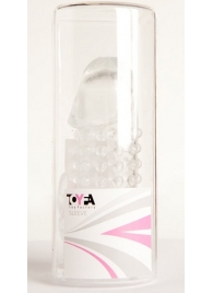 Гелевая прозрачная насадка с 2 отростками - 13 см. - Toyfa Basic - в Прокопьевске купить с доставкой