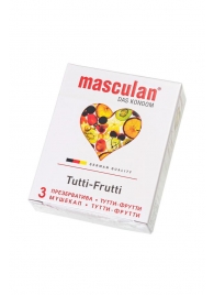 Жёлтые презервативы Masculan Ultra Tutti-Frutti с фруктовым ароматом - 3 шт. - Masculan - купить с доставкой в Прокопьевске