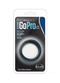 Черно-синее эрекционное кольцо Silicone Go Pro Cock Ring - Blush Novelties - в Прокопьевске купить с доставкой