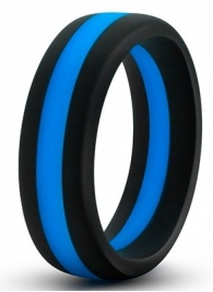 Черно-синее эрекционное кольцо Silicone Go Pro Cock Ring - Blush Novelties - в Прокопьевске купить с доставкой