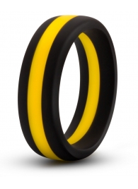 Черно-желтое силиконовое эрекционное кольцо Silicone Go Pro Cock Ring - Blush Novelties - в Прокопьевске купить с доставкой