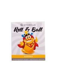 Стимулирующий презерватив-насадка Roll   Ball Banana - Sitabella - купить с доставкой в Прокопьевске