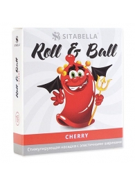 Стимулирующий презерватив-насадка Roll   Ball Cherry - Sitabella - купить с доставкой в Прокопьевске