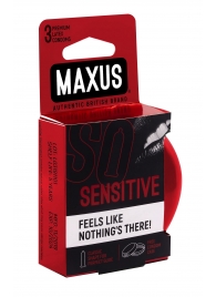 Ультратонкие презервативы в железном кейсе MAXUS Sensitive - 3 шт. - Maxus - купить с доставкой в Прокопьевске