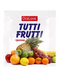 Пробник гель-смазки Tutti-frutti со вкусом тропических фруктов - 4 гр. - Биоритм - купить с доставкой в Прокопьевске