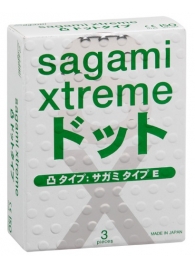 Презервативы Sagami Xtreme SUPER DOTS с точками - 3 шт. - Sagami - купить с доставкой в Прокопьевске