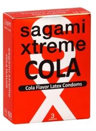 Ароматизированные презервативы Sagami Xtreme COLA - 3 шт. - Sagami - купить с доставкой в Прокопьевске