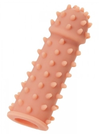 Телесная реалистичная насадка KOKOS Extreme Sleeve 03 с дополнительной стимуляцией - 12,7 см. - KOKOS - в Прокопьевске купить с доставкой