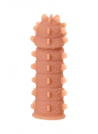 Телесная реалистичная насадка KOKOS Extreme Sleeve 04 с дополнительной стимуляцией - 12,7 см. - KOKOS - в Прокопьевске купить с доставкой