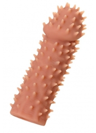 Телесная реалистичная насадка KOKOS Extreme Sleeve 07 с дополнительной стимуляцией - 12,7 см. - KOKOS - в Прокопьевске купить с доставкой