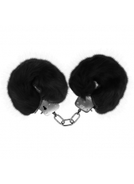 Черные меховые наручники Love с ключиками - Baile - купить с доставкой в Прокопьевске