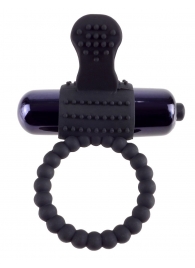 Черное эрекционное виброкольцо Vibrating Silicone Super Ring - Pipedream - в Прокопьевске купить с доставкой