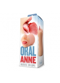 Телесный мастурбатор-ротик с язычком Oral Anne - Blush Novelties - в Прокопьевске купить с доставкой