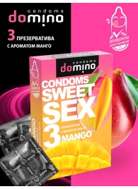 Презервативы для орального секса DOMINO Sweet Sex с ароматом манго - 3 шт. - Domino - купить с доставкой в Прокопьевске