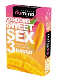 Презервативы для орального секса DOMINO Sweet Sex с ароматом манго - 3 шт. - Domino - купить с доставкой в Прокопьевске