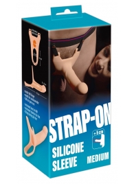 Силиконовый полый страпон на ремнях Silicone Strap-on - 16 см. - Orion - купить с доставкой в Прокопьевске