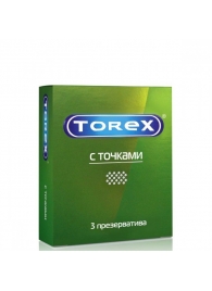 Текстурированные презервативы Torex  С точками  - 3 шт. - Torex - купить с доставкой в Прокопьевске