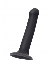 Черный фаллос на присоске Silicone Bendable Dildo M - 18 см. - Strap-on-me - купить с доставкой в Прокопьевске