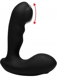 Черный стимулятор простаты Alpha-Pro 7X P-Milker Silicone Prostate Stimulator with Milking Bead - XR Brands - в Прокопьевске купить с доставкой