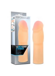 Телесная насадка-удлинитель на пенис PERFORMANCE 1.5INCH COCK XTENDER - 16 см. - Blush Novelties - в Прокопьевске купить с доставкой