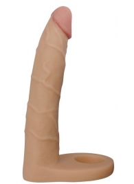 Телесная насадка-фаллоимитатор для двойного проникновения - 17 см. - Lovetoy - купить с доставкой в Прокопьевске