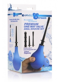 Анальный душ с 3 насадками Premium One-way Valve Anal Douche Set - XR Brands - купить с доставкой в Прокопьевске