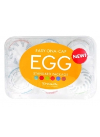 Набор из 6 мастурбаторов Tenga EGG Easy Beat с различным рельефом - Tenga - в Прокопьевске купить с доставкой