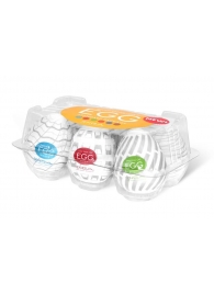 Набор из 6 мастурбаторов Tenga EGG Easy Beat с различным рельефом - Tenga - в Прокопьевске купить с доставкой