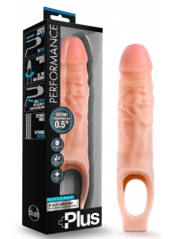 Телесный реалистичный фаллоудлинитель 9 Inch Silicone Cock Sheath Penis Extender - 22,86 см. - Blush Novelties - в Прокопьевске купить с доставкой