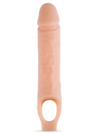 Телесный реалистичный фаллоудлинитель 10 Inch Silicone Cock Sheath Penis Extender - 25,4 см. - Blush Novelties - в Прокопьевске купить с доставкой