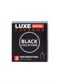 Черные презервативы LUXE Royal Black Collection - 3 шт. - Luxe - купить с доставкой в Прокопьевске