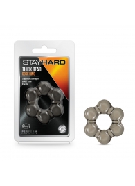 Дымчатое эрекционное кольцо Stay Hard Thick Bead Cock Ring - Blush Novelties - в Прокопьевске купить с доставкой