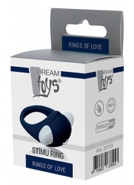 Гладкое синее эрекционное виброкольцо STIMU RING - Dream Toys - в Прокопьевске купить с доставкой