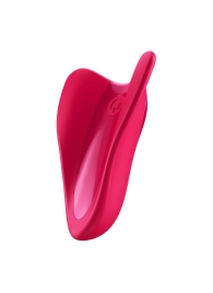 Малиновый унисекс вибратор на палец High Fly - Satisfyer