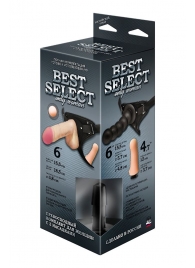 Черный пояс для женщин BEST SELECT с 3 насадками - LOVETOY (А-Полимер) - купить с доставкой в Прокопьевске